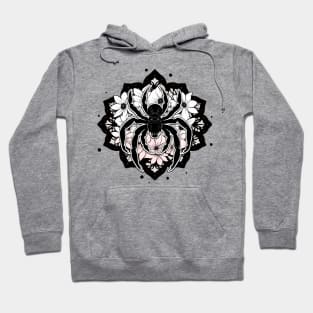 Cute Black and White Gothic Spider Hoodie